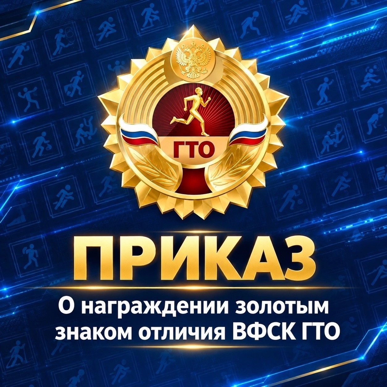 Приказ О награждении золотым знаком отличия ВФСК ГТО!